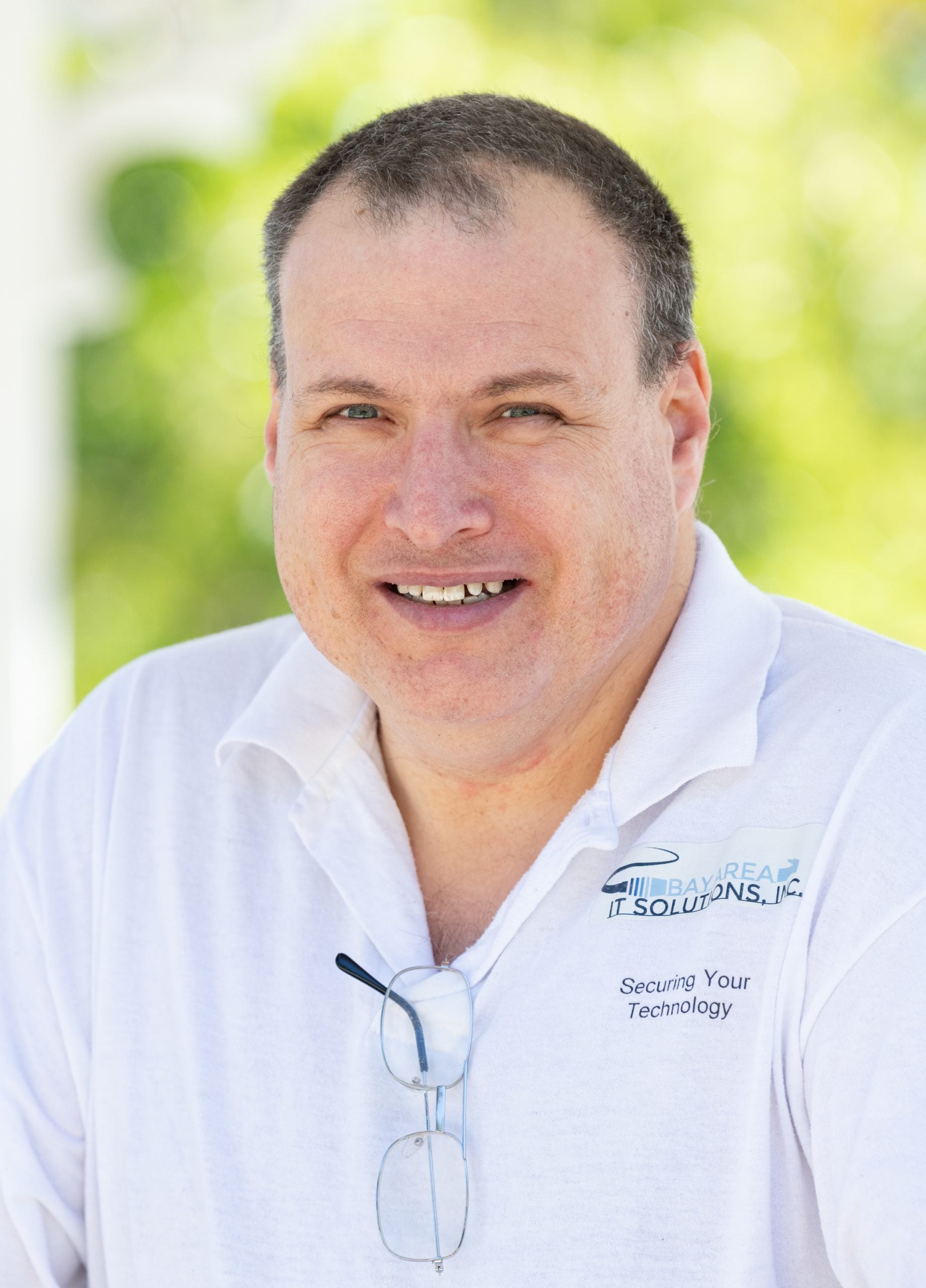 Anthony Regina Headshot -wearing white shirt with logo Bay Area IT Solutions Anthony Regina Headshot -wearing white shirt with logo Bay Area IT Solutions