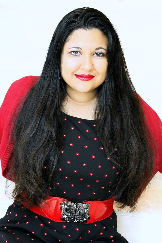Sophia Olivas in black and red dress Sophia Olivas in black and red dress